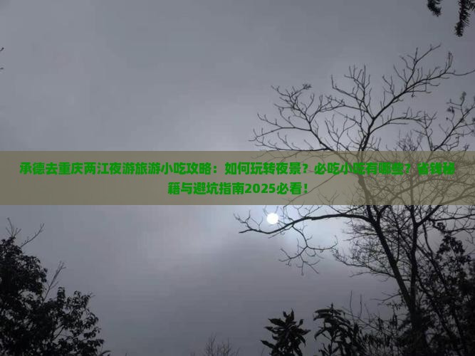 承德去重庆两江夜游旅游小吃