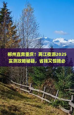 郴州到重庆两江夜游旅游