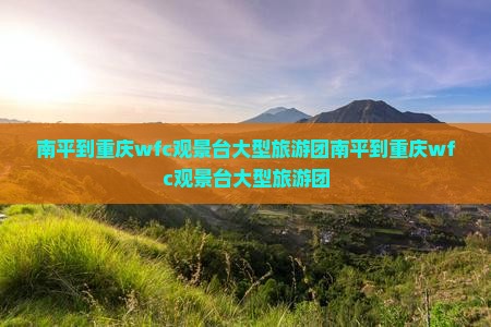 南平到重庆wfc观景台大型旅游团