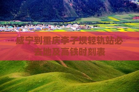 咸宁到重庆李子坝轻轨站必去地及高铁时刻表