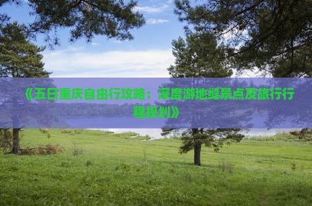 《五日重庆自由行攻略:深度游地缝景点及旅行行程规划》 《五日重庆自由行攻略:深度游地缝景点及旅行行程规划》