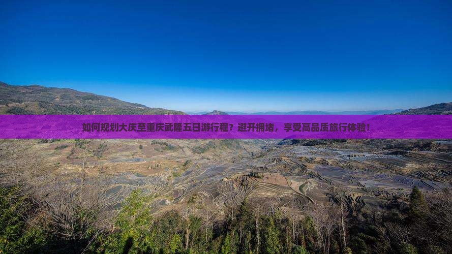 如何规划大庆至重庆武隆五日游行程？避开拥堵，享受高品质旅行体验！