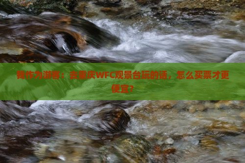 我作为游客：去重庆WFC观景台玩的话，怎么买票才更便宜？