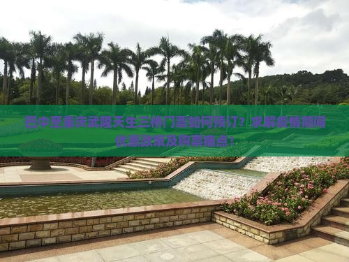 巴中到重庆武隆天生三桥门票 巴中到重庆武隆天生三桥门票