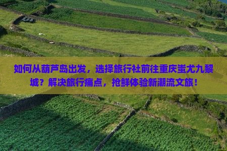 葫芦岛去重庆蚩尤九黎城旅行社