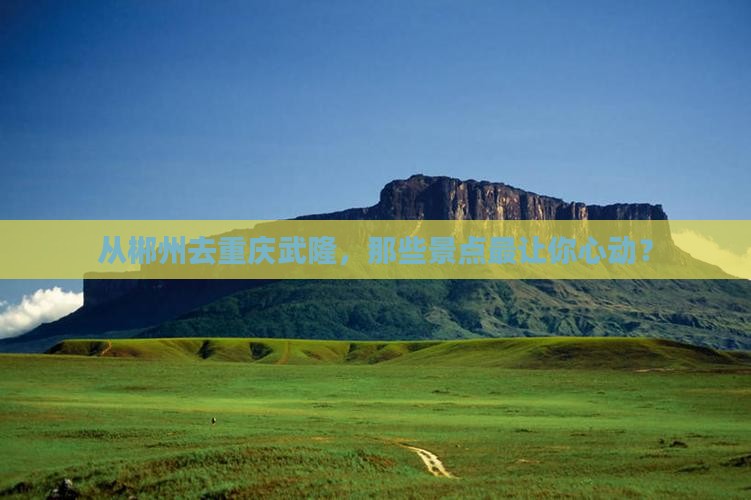 郴州到重庆武隆景点
