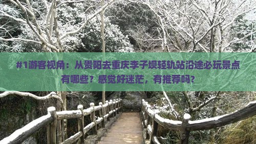 贵阳到重庆李子坝轻轨站哪里玩