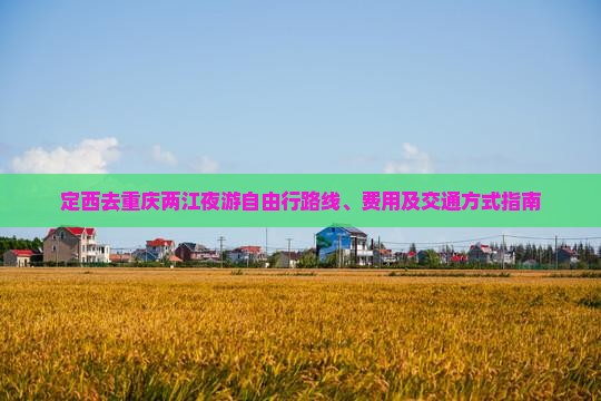 定西去重庆两江夜游自由行
