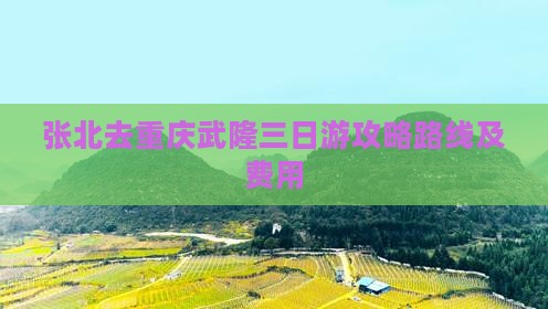 张北去重庆武隆三日游