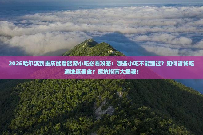 哈尔滨到重庆武隆旅游小吃