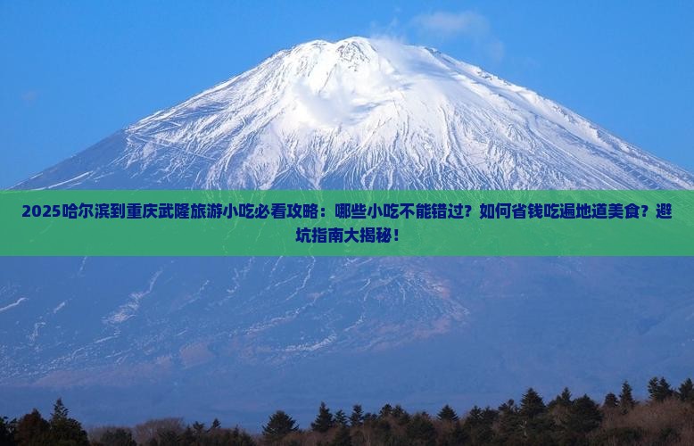 哈尔滨到重庆武隆旅游小吃