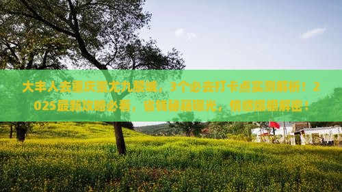 大丰去重庆蚩尤九黎城必去地
