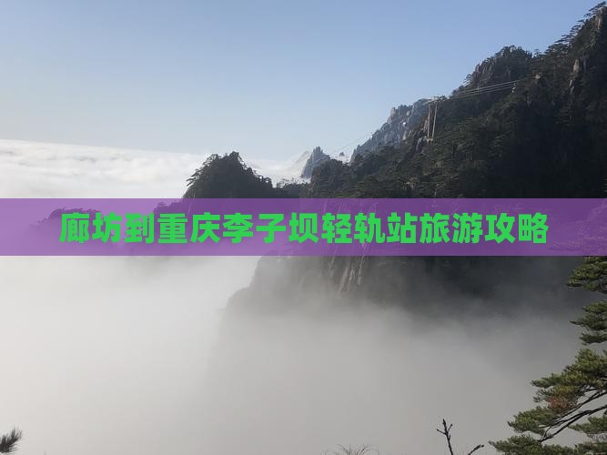 廊坊到重庆李子坝轻轨站自由团