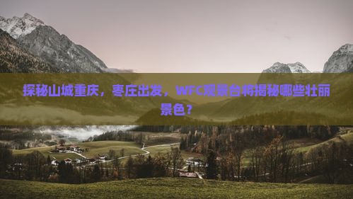 枣庄去重庆wfc观景台旅游