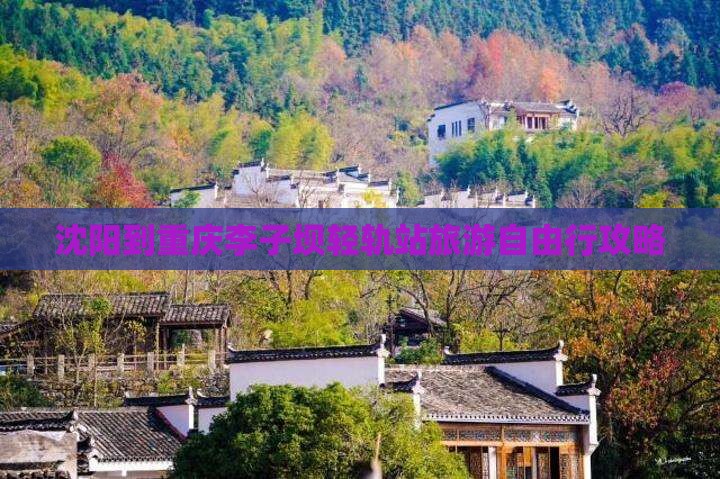 沈阳去重庆李子坝轻轨站攻略