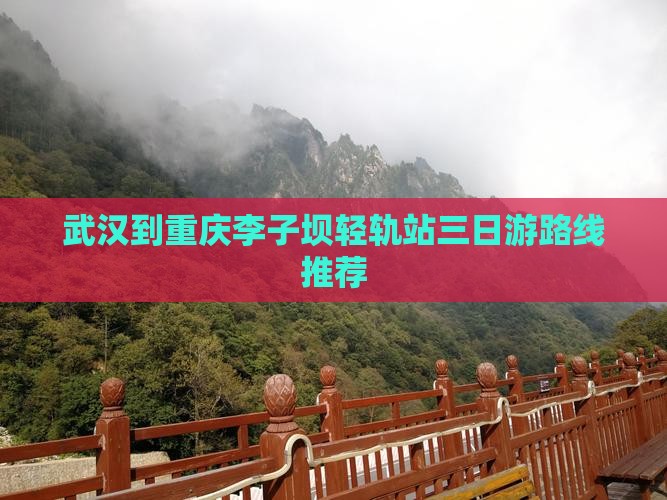 武汉到重庆李子坝轻轨站三日游