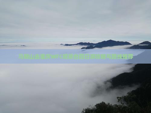 马鞍山去重庆wfc观景台四日游