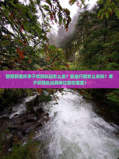 邵阳到重庆李子坝轻轨站自由团