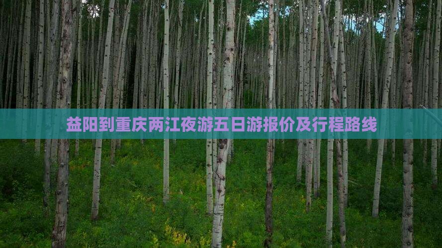 益阳到重庆两江夜游五日游