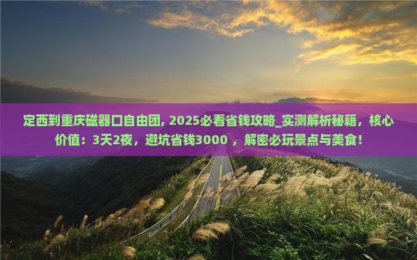定西到重庆磁器口自由团