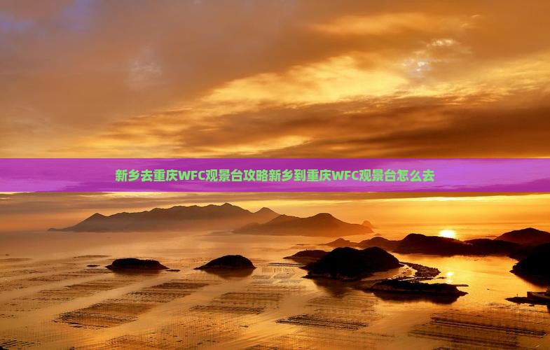 新乡去重庆wfc观景台攻略