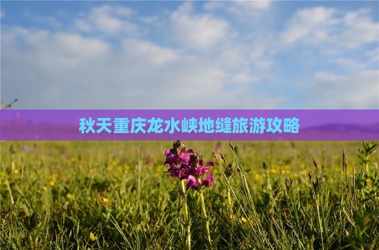 秋天到重庆龙水峡地缝自由团