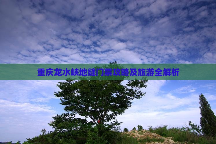 汕尾去重庆龙水峡地缝门票