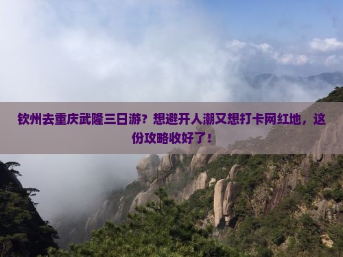 钦州去重庆武隆三日游