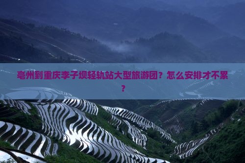亳州到重庆李子坝轻轨站大型旅游团