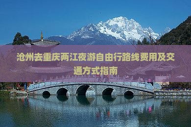 沧州去重庆两江夜游自由行