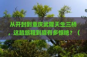开封去重庆武隆天生三桥必去地