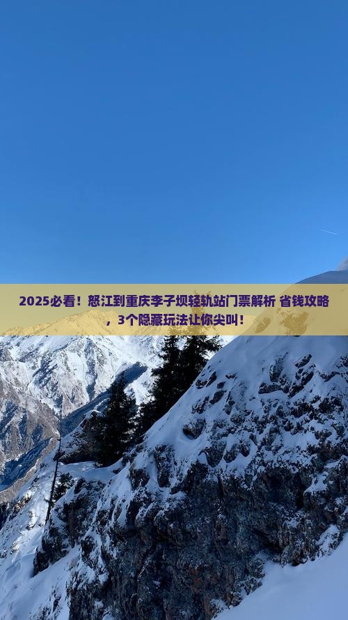 怒江到重庆李子坝轻轨站门票
