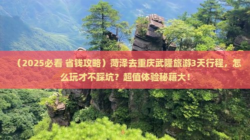 菏泽去重庆武隆旅游