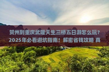 贺州到重庆武隆天生三桥五日游