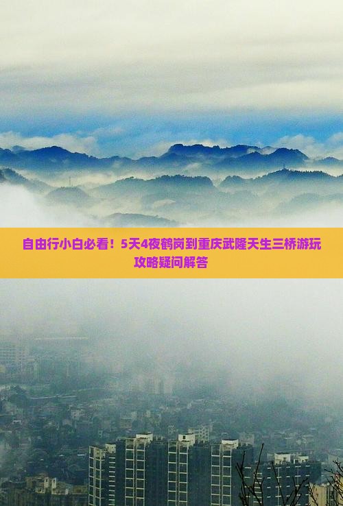 鹤岗到重庆武隆天生三桥攻略