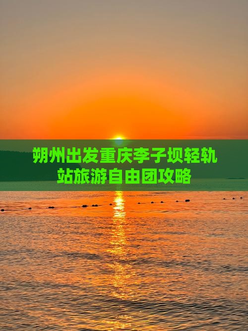 朔州到重庆李子坝轻轨站自由团