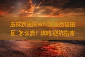 玉林到重庆wfc观景台自由团
