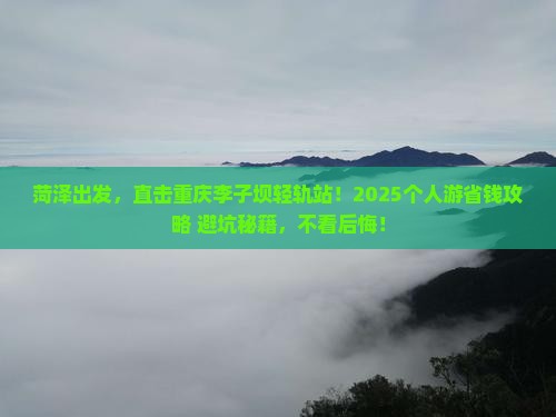 菏泽去重庆李子坝轻轨站个人游
