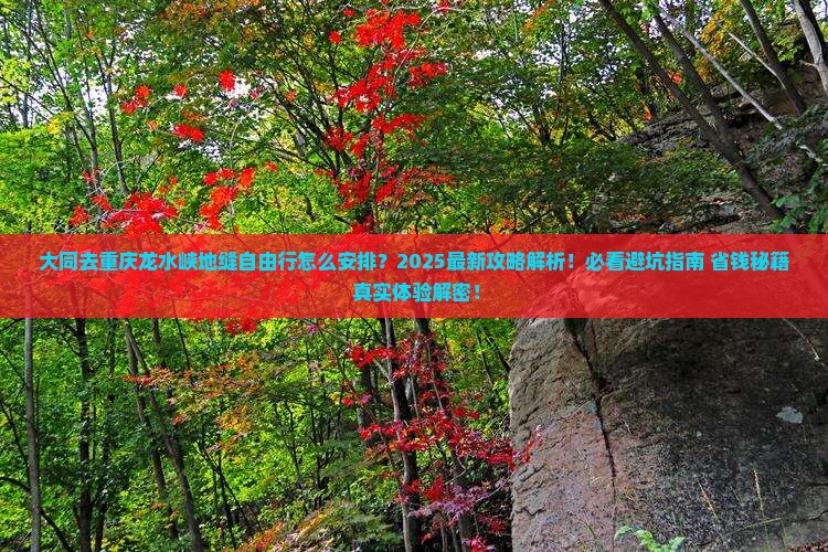 大同去重庆龙水峡地缝自由行