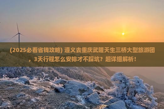 遵义去重庆武隆天生三桥大型旅游团