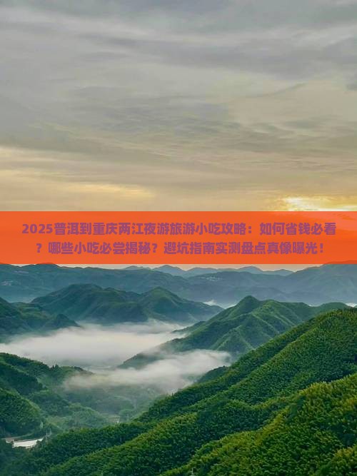 普洱到重庆两江夜游旅游小吃