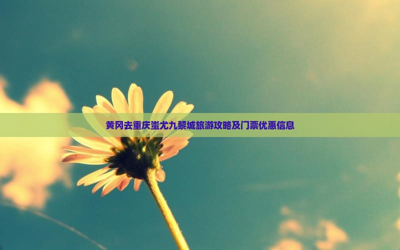 黄冈去重庆蚩尤九黎城旅游