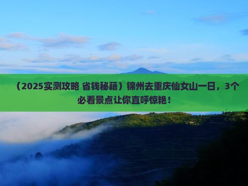 锦州去重庆仙女山一日