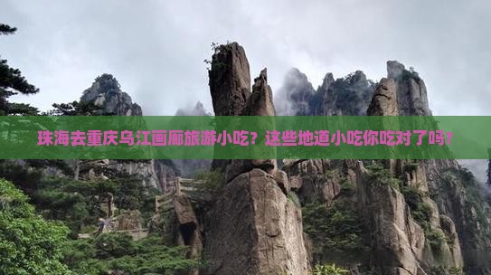 珠海去重庆乌江画廊旅游小吃
