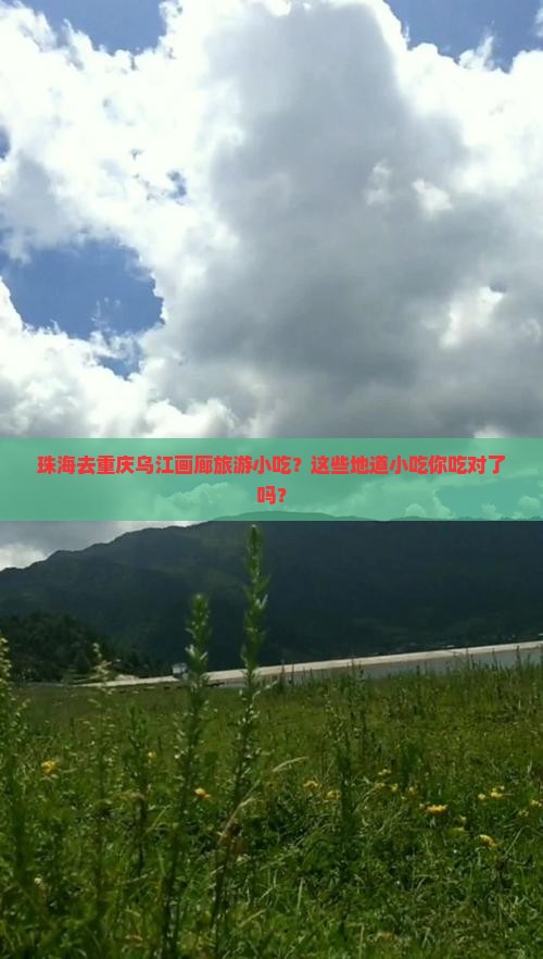 珠海去重庆乌江画廊旅游小吃