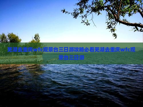 芜湖去重庆wfc观景台三日游