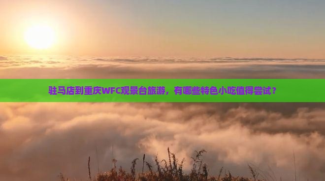 驻马店到重庆wfc观景台旅游小吃