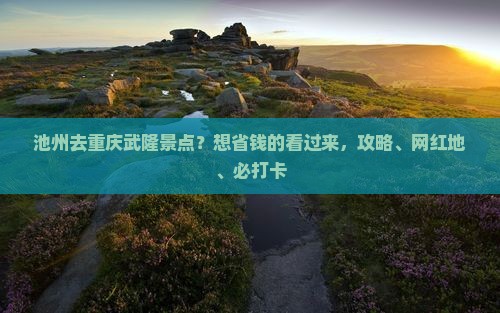 池州去重庆武隆景点