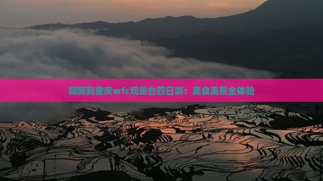 铜陵到重庆wfc观景台四日游