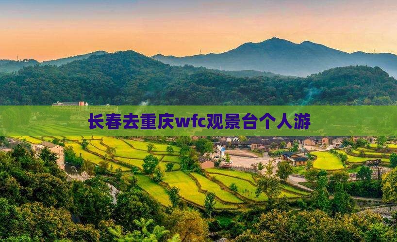 长春去重庆wfc观景台个人游